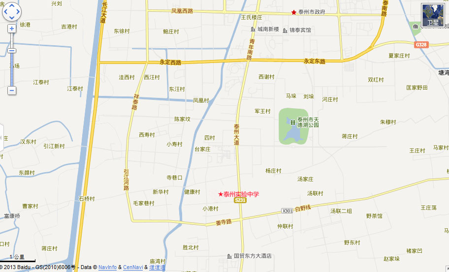 泰州实验中学卫星导航地图_学校简介_学校概